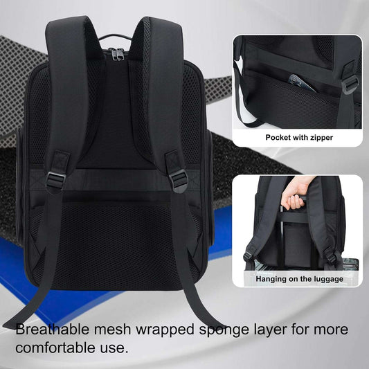 Gaming Backpack for PS5, Protective Travel Carrying Case Compatible with Playstation 5 Console, Portable Monitor, 15.6”Laptop, Headset, Game Discs, and Gaming Accessories