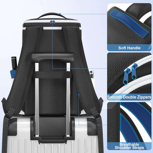 Carrying Case Compatible with PS5, PS5 Pro, Travel Case Suitable for Playstation 5 Discs Digital Edition, Large Capacity Storage bag for Console, Controllers, and Game Accessories, Black