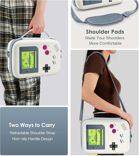 Carrying Storage Case for Nintendo Switch/For Switch OLED(Limited Edition),Portable Travel All Protective Hard Messenger Bag Soft Lining 18Games for Switch Console Pro Controller