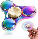Metal Rainbow Hand Spinners EDC Fidget Spinner Stress Reducer with High-Speed Bearing Fidget Finger Toys for ADHD Focus Anxiet