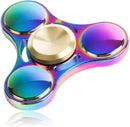 Metal Rainbow Hand Spinners EDC Fidget Spinner Stress Reducer with High-Speed Bearing Fidget Finger Toys for ADHD Focus Anxiet