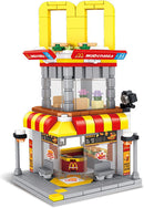 Building Blocks City Street View Building Toy 3D Toy Blocks DIY Bricks Toys Building Set Unique Home Decor, Christmas, Birthday Gift for Boy/Girl, 244PCS (Burger Shop)