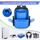 Console Backpack Compatible with Playstation 5/PS5 Slim/PS5 Pro, Travel Carrying Case Bag with Protective Liner, Fits 15.6’’ Laptop, Controllers and Most Gaming Accessories