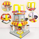 Building Blocks City Street View Building Toy 3D Toy Blocks DIY Bricks Toys Building Set Unique Home Decor, Christmas, Birthday Gift for Boy/Girl, 244PCS (Burger Shop)