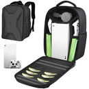 Carrying Case Compatible with Xbox Series X/S Gaming Console, Travel Game Consoles Storage Bag with Multiple Pockets & Compartments for Controller, Cables, Headphone Accessories-Case Only