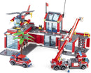 City Fire Station Building Kit, 774 Pcs Building Set Including Fire Station, Fire Truck, Fire Helicopter,Fire Fighter, City Building Blocks STEM Toys Gift for Boys 6-10 Years Old.