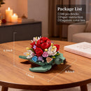 Sea Turtle Rose Bouquet Succulent Planter Building Set, Compatible with Lego Flowers Plants Pot, Creative Plants and Animals Home Decoration Blocks Toy, Gifts for 6+ Girls, Women (588PCS)