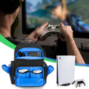 Console Backpack Compatible with Playstation 5/PS5 Slim/PS5 Pro, Travel Carrying Case Bag with Protective Liner, Fits 15.6’’ Laptop, Controllers and Most Gaming Accessories
