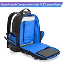 Console Backpack Compatible with Playstation 5/PS5 Slim/PS5 Pro, Travel Carrying Case Bag with Protective Liner, Fits 15.6’’ Laptop, Controllers and Most Gaming Accessories