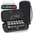 Carrying Case for Nintendo Switch 2 2025, Portable Hard Shell for Switch 2 Case, Protective Travel Accessories Bundle with 24 Clear Game Cartridge, 2 Screen Protector